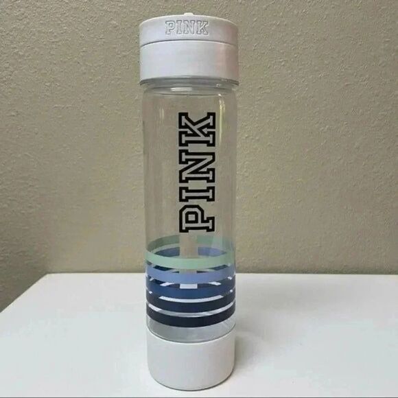 Victoria's Secret Pink Campus Water Bottle Striped Workout Bicycle - Picture 2 of 4